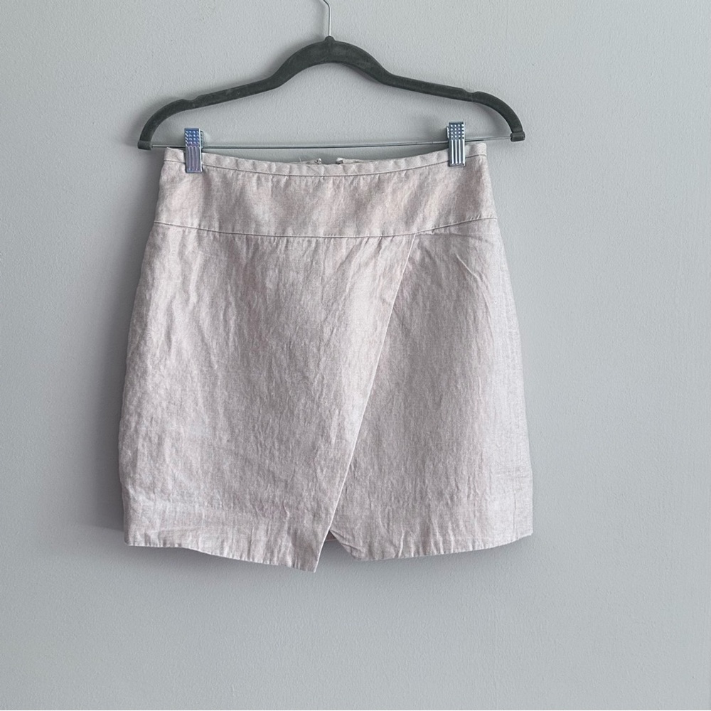 J Crew metallic linen skirt